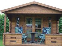 Log cabin for rent.