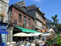 Front of Cafe Le Stuart in Dol de Bretagne.