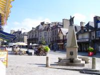 Street in the city Dol de Bretagne in France.