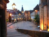 The village square in the great city Sarlat in Dordogne, France.